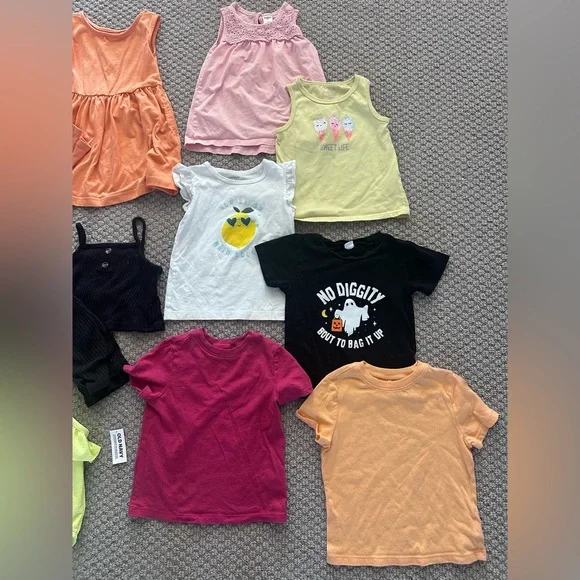 Toddler Girls Summer Bundle of Outfits, Tops, Shorts, and Swimsuit - Picture 5 of 5